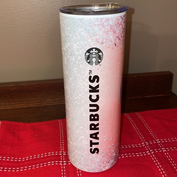 Starbucks Pink Bling 20oz Skinny Tumbler - Picture 5 of 6